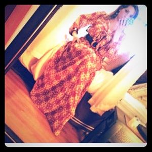 ARDEN B Slit Sleeve Maxi Dress